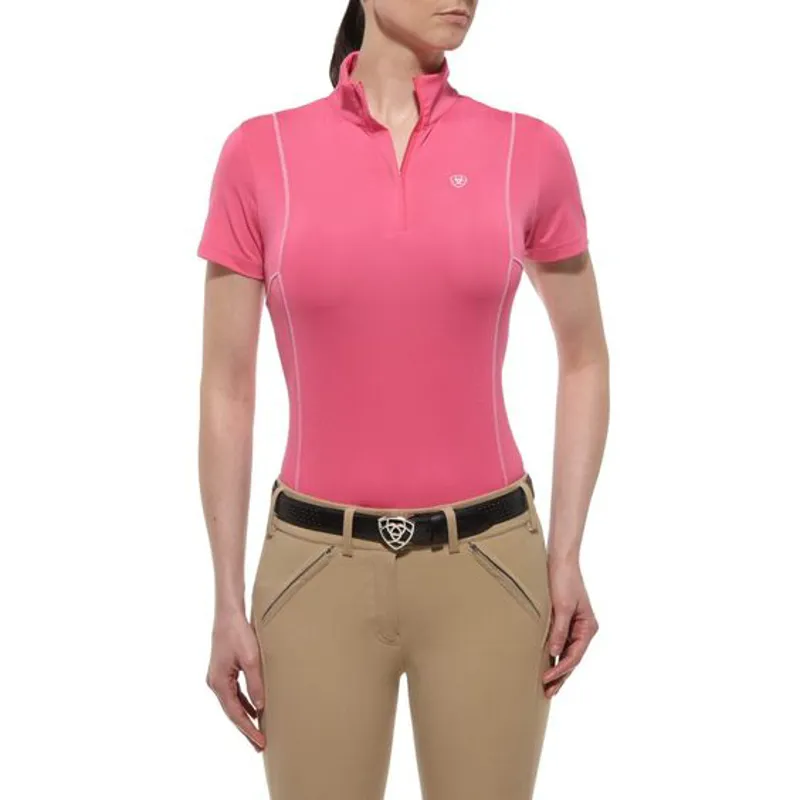 Ariat Cambria 1/4 Zip Ladies Shirt -  Pink Paradise